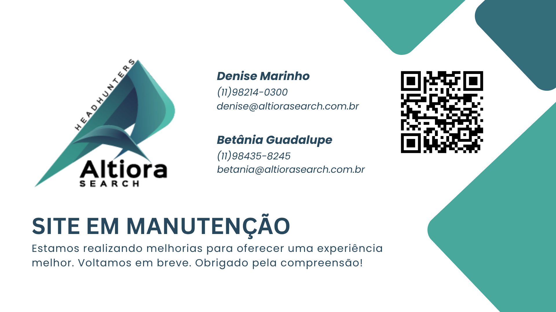 Altiora Search Headhunters - Site em manutenção